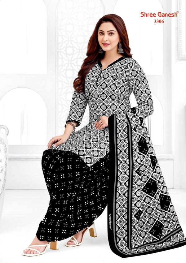 Shree Ganesh Colours Special White & Black Vol-3 – Dress Material